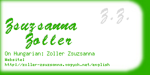 zsuzsanna zoller business card